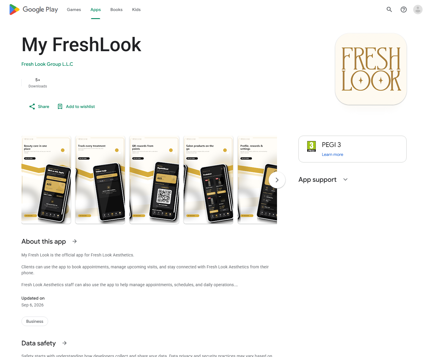 My FreshLook on Google Play, real listing view